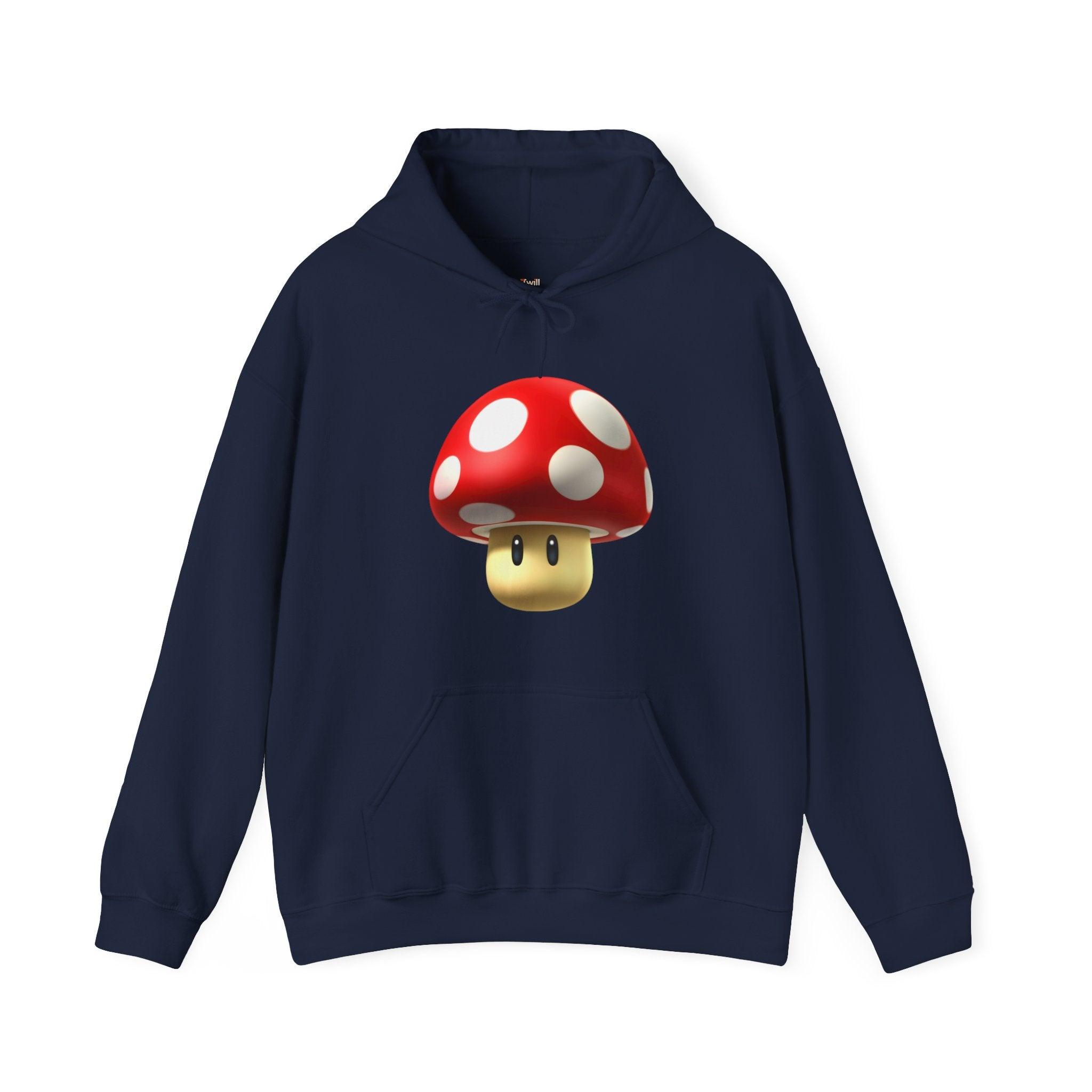 Mario Power-Up Mushroom Hoodie | Navy Twill Tees